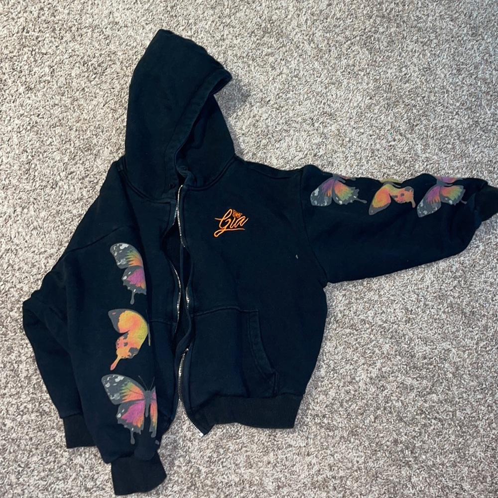 I am gia butterfly hoodie